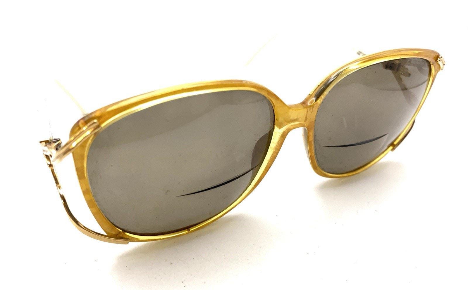 Christian Dior 2689 70 Yellow Oversized Butterfly Sunglasses  display picture 2