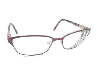 Montura de anteojos color burdeos, lila y marrón de Banana Republic Charlotte 0RU6 53-16 135