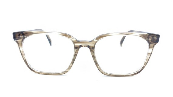 Warby Parker Hughes M 207 Clear Tan Wayfarer Squa… - image 6