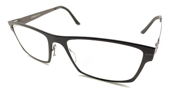 Prodesign Denmark Black Metal Rectangle Eyeglasse… - image 8