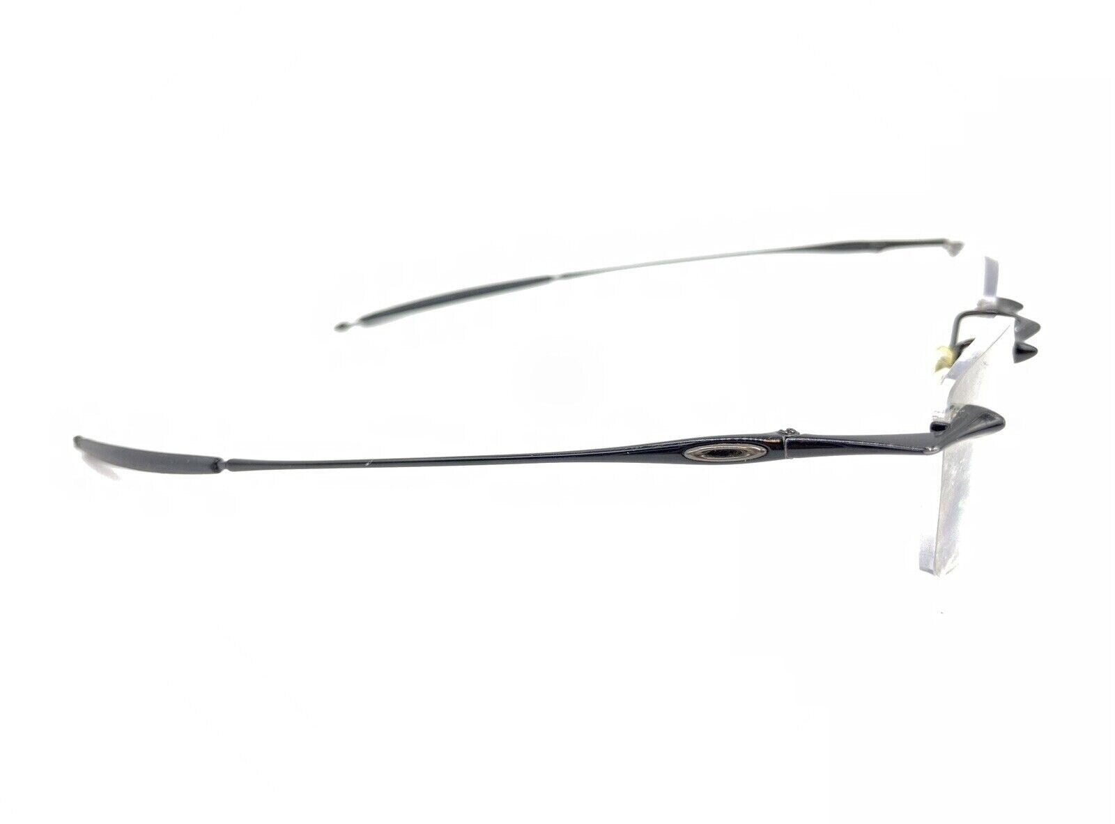 Oakley Split Thread Polished Black Metal Rimless Eyeglasses Frames 