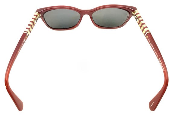 Kate Spade Diana LHF Red Gold Rectangle Eyeglasses Frames 140 Designer Women View 6