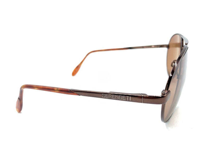 Serengeti Apogee 6684 2000 Brown Aviator Sunglasses Brown Lens Japan Men Women image 4