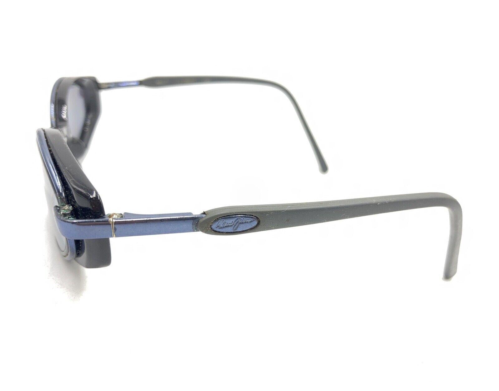 Maui Jim MJ-124-02 Blue Black Gray Oval Sunglasses Frames  display picture 2
