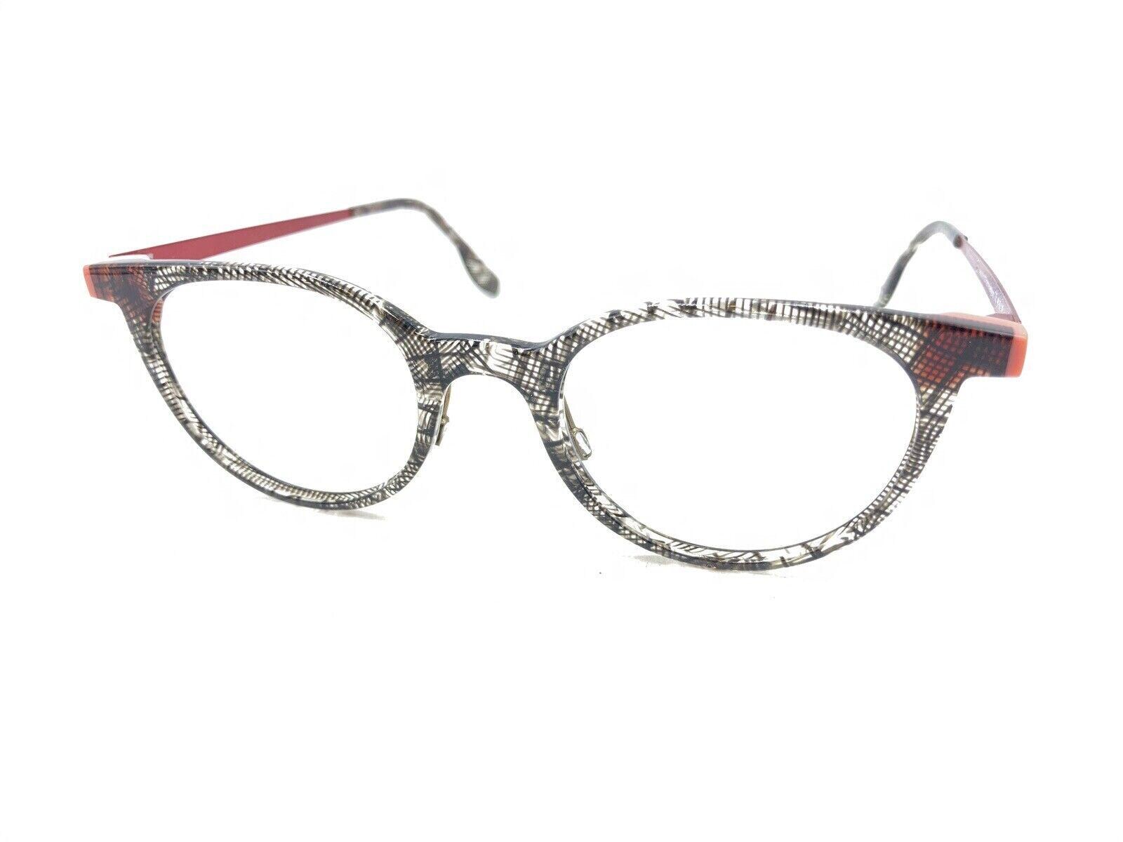 MATTTEW KORO EYEGLASSES FRAMES MADE IN FRANCE BLACK RED METAL 46-20-145 UNISEX Carrera CARRERA 8847/SE Matte Black Red 54/18/145 men  main image 4