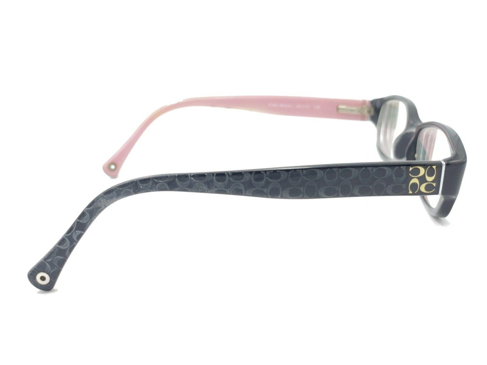 Coach HC6001 Sm Emily 5053 Black Pink Rectangle Eyeglasses 50-15 135 New Coach 5053 Shiny Black Pink HC 6001 Emily Eyeglasses Frames  main image 2