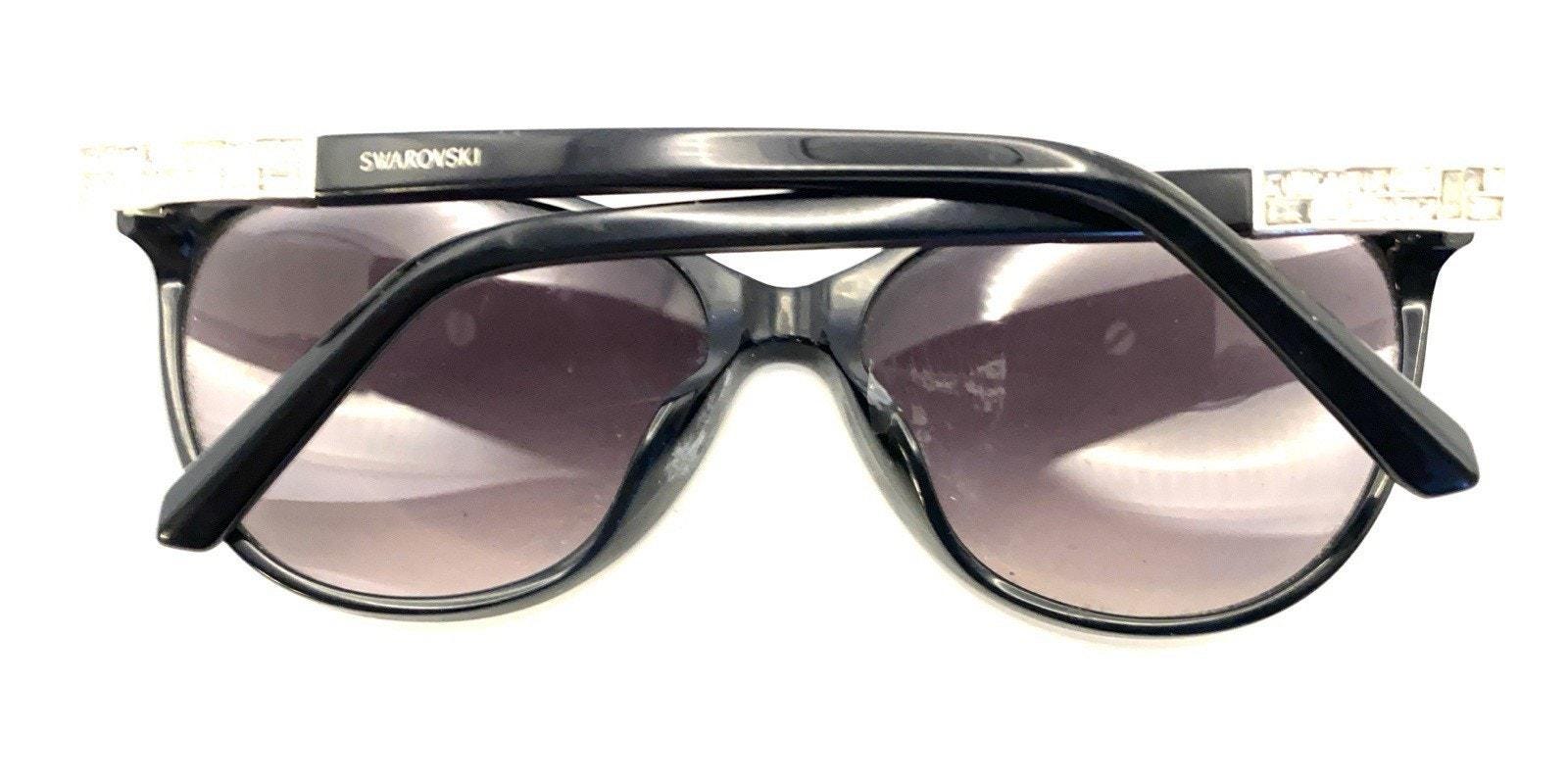 Swarovski SW 123-H 01B Black Oversized Sunglasses Black Lens  display picture 1
