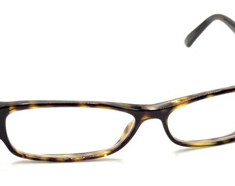 Trussardi Eyes TR 10575 935 Brown Tortoise Gold Rectangular Eyeglasses 53-14-130 Trussardi Womens Eyeglasses Frames Brown Tortoise 10575 935  main image 3