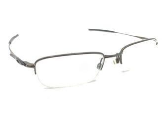 Oakley Spoke 0.5 OX3144-0253 Pewter Brown Half Rim Eyeglasses Frames 53-19 140