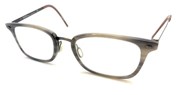 Flexon B2021 021 Gray Maroon Rectangle Eyeglasses… - image 8