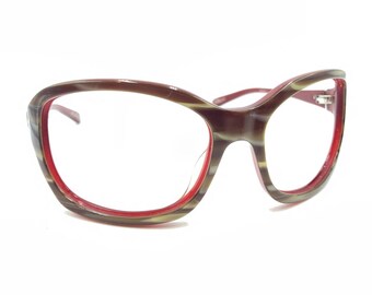 Oakley Taken OO2013-05 Striped Brown Red Sunglasses Frames 60-16 124 Men Women