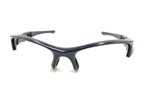 Oakley Flak Black Half Rim Wrap Sunglasses Frames… - image 8