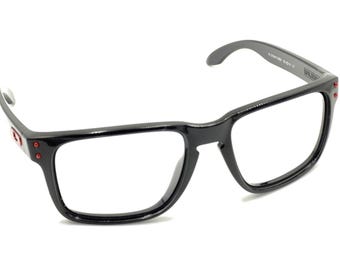 Oakley Holbrook XL OO9417-0859 Black Red Square Sunglasses Frames 59-18 137 USA