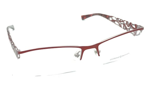 Prodesign Denmark NEW 5133 4021 Red Half Rim Eyeg… - image 1