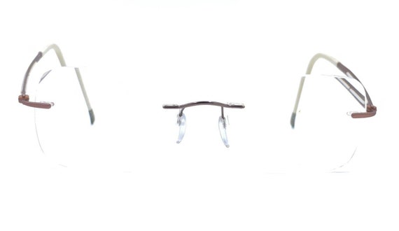 Silhouette 5263 40 6063 Brown Rimless Eyeglasses … - image 6