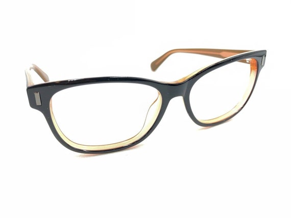 Marc Jacobs Polished Black Orange Eyeglasses Fram… - image 1