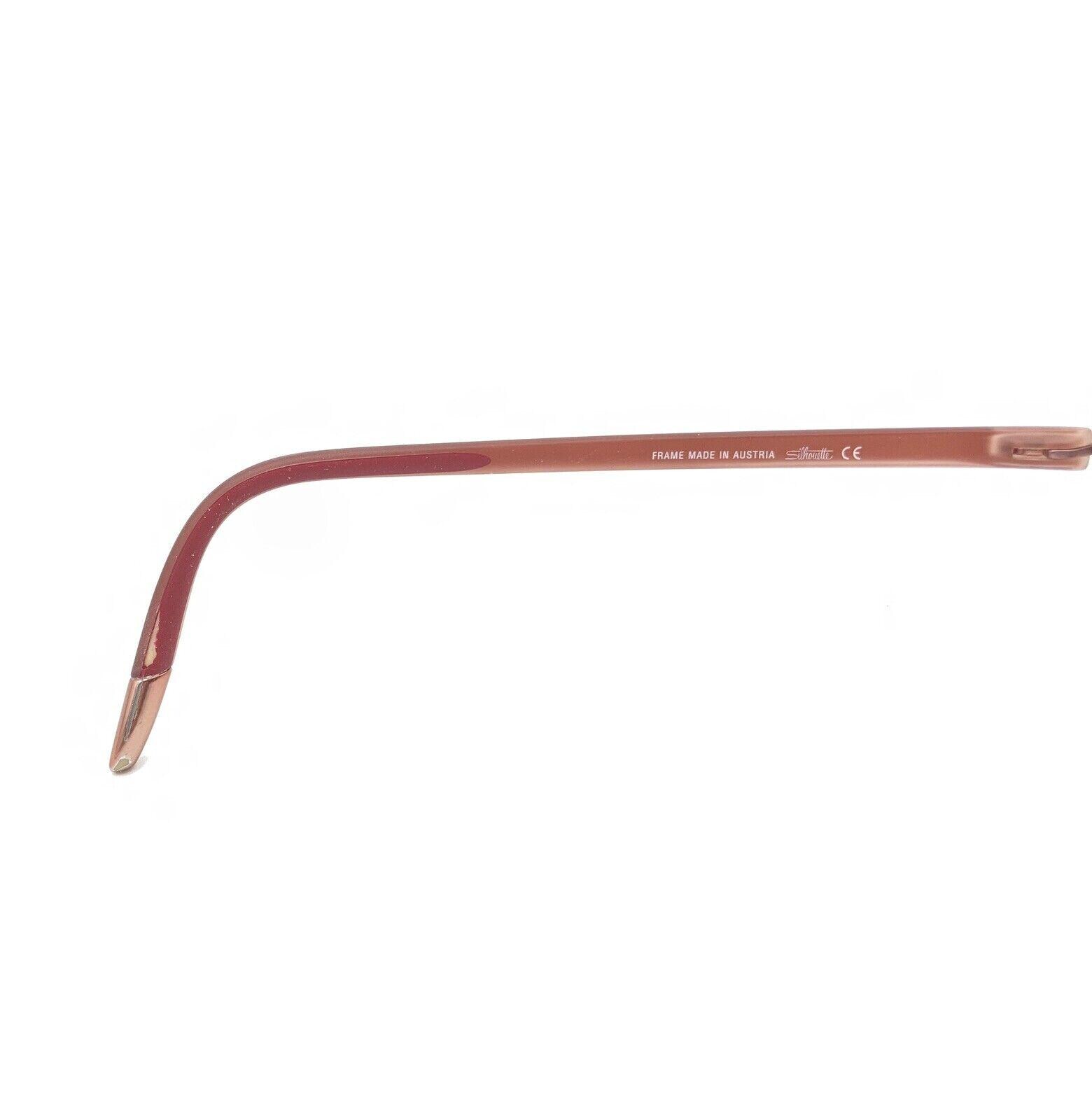 Silhouette 5379 40 6055 Titanium Maroon Rimless Eyeglasses 