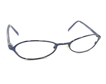 Gucci GG 1665 616 Dark Blue Oval Eyeglasses Frames 49-18 130 Italy Designer