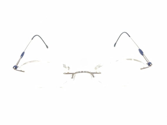 Silhouette Titanium Silver Black Rimless Eyeglass… - image 2