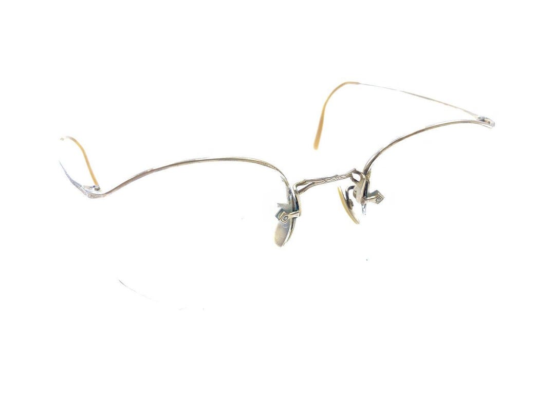 American Optical AO 1/10 12K GF Gold Half Rim Eyeglasses Frames 17 140 ...