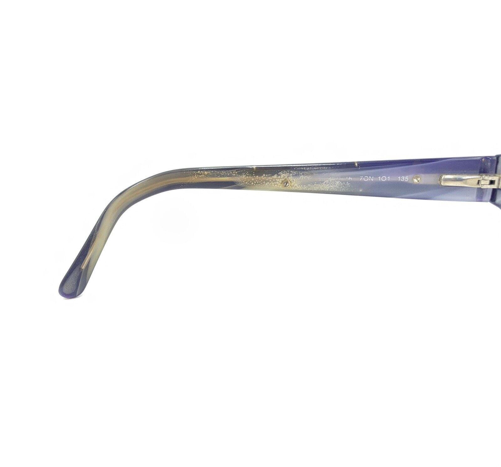 Prada VPR 15L 7ON-1O1 Dark Violet Eyeglasses Frame w/ Flexhinge Italy 51-16-135 Prada VPR 15L 7ON-1O1 Dark Purple Eyeglasses Frames 53-16  main image 3