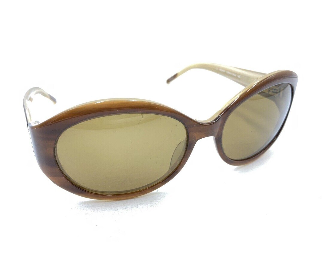 Tommy Bahama TB67SP Coffee Creme Brown Oval Sunglasses Gray  display picture 2