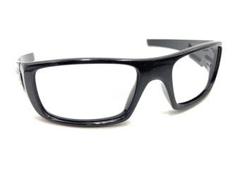 Oakley Crankshaft Black Oversized Wrap Sunglasses Frames 130 Designer Men Women