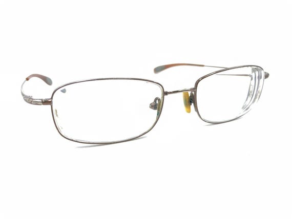 Nike Flexon Brown Metal Rectangle Eyeglasses Frames 51-18