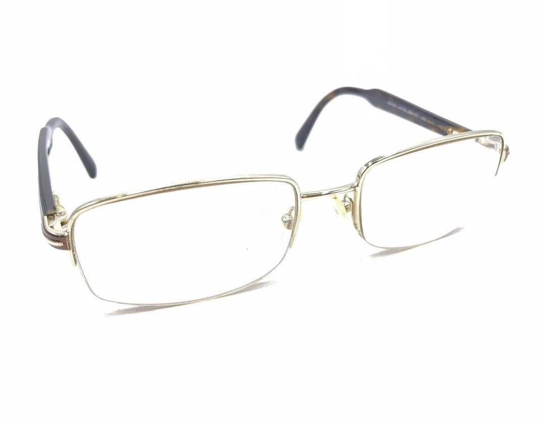 Prada VPR 58N ZVN1O1 Gold Tortoise Brown Half Eyeglasses Etsy