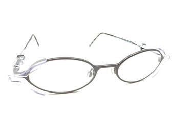 TT-5 Hudson S/Shield PSS-17 Charcoal Gray Oval Eyeglasses Frames 145 Men Women