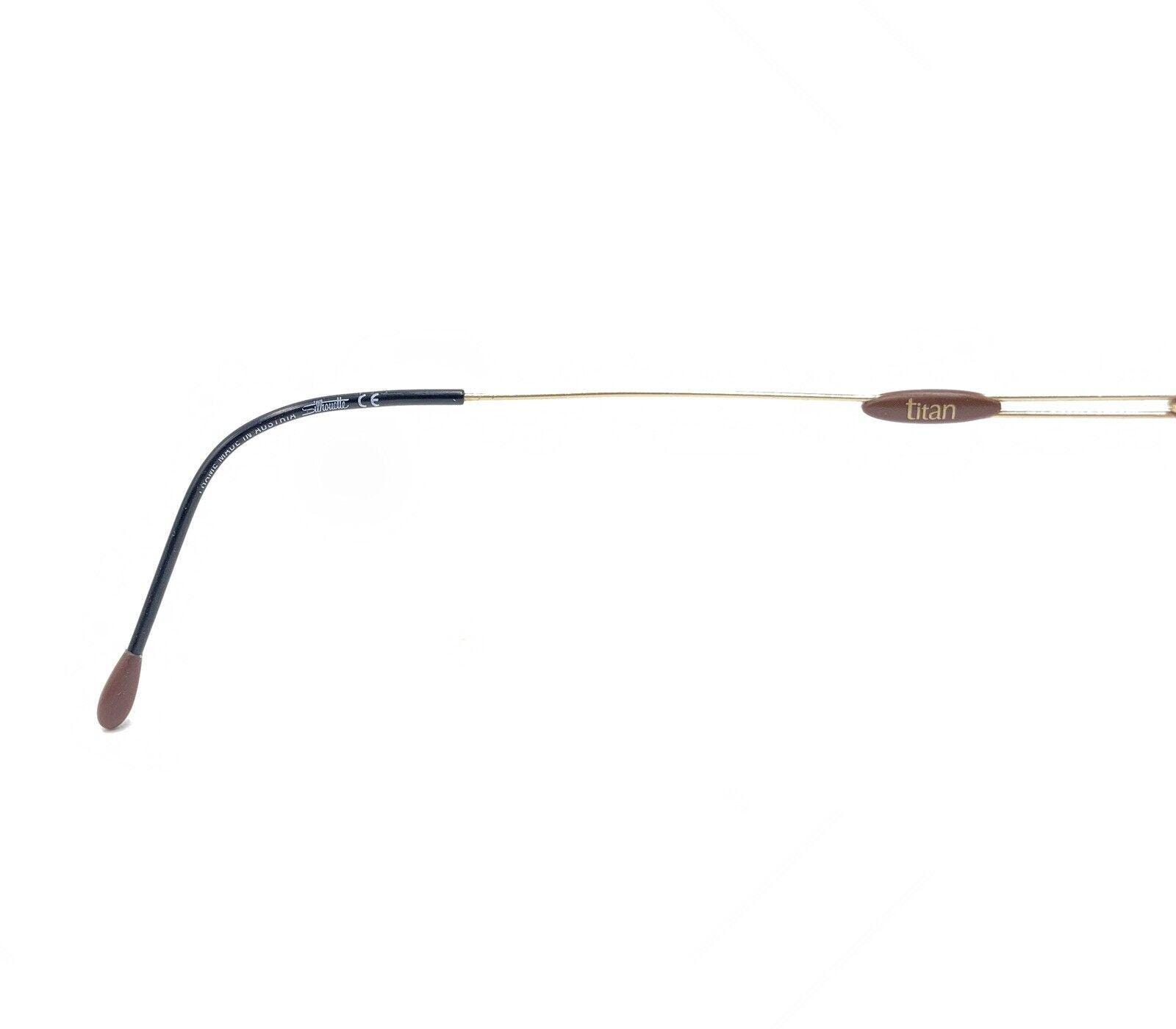 Silhouette M7374 20 V6059 Titanium Gold Brown Rimless 