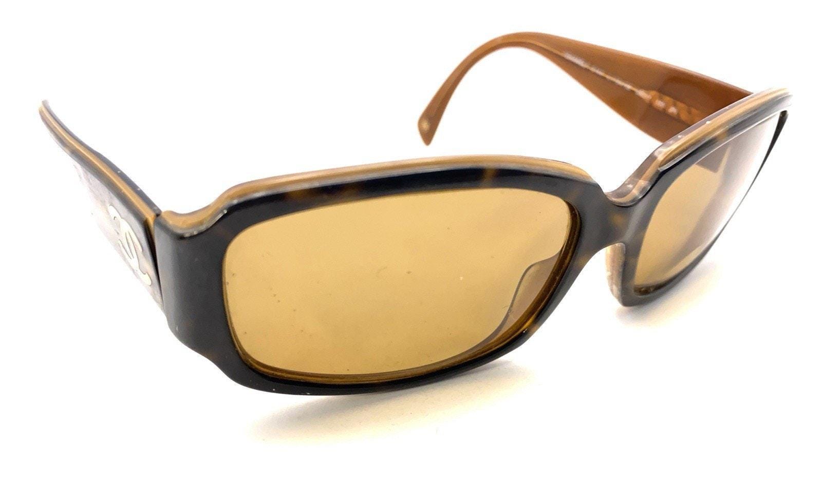 Chanel 5144 C.1134/3b Brown Rectangle Sunglasses 59-17 130 Italy