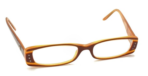 Versace MOD 543 Orange Brown Rectangle Eyeglasses… - image 1