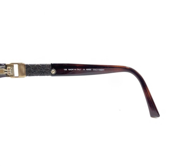 Fendi Cold Insert Brown Tortoise Rectangle Eyegla… - image 9