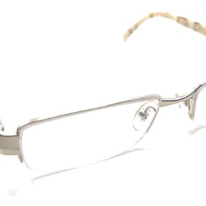 Prada VPR 64H 1BC-1O1 Silver Brown Half Rim Eyeglasses Frames 51