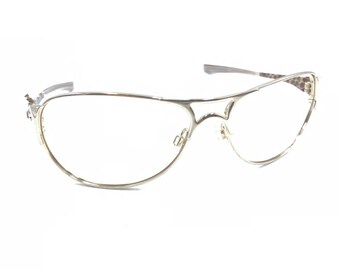 Oakley Restless 05-720 Gold Brown Snake Skin Aviator Sunglasses Frames 60-15 130