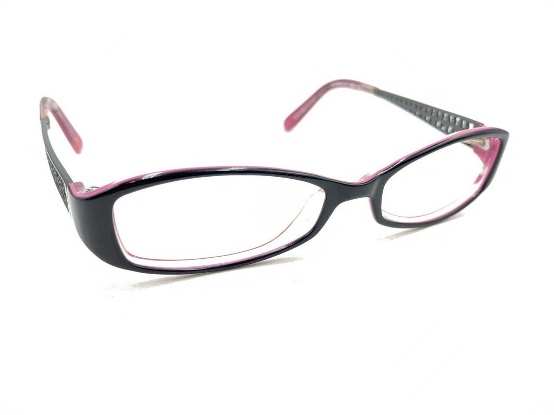Kate Spade Georgette ESA 135 Eyeglasses Frames Black Pink Lattice Quietly Luxury Kate Spade GEORGETTE ESA Black Pink Rectangular Eyeglasses  main image 4