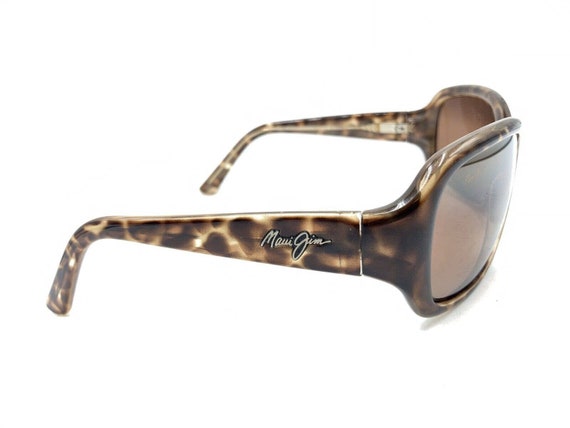 Maui Jim Brown Tortoise Rectangle Wrap Sunglasses… - image 4