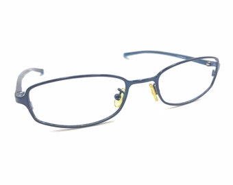 Gucci GG 1666/N 616 Blue Rectangle Eyeglasses Frames 51-19 135 Italy Men Women