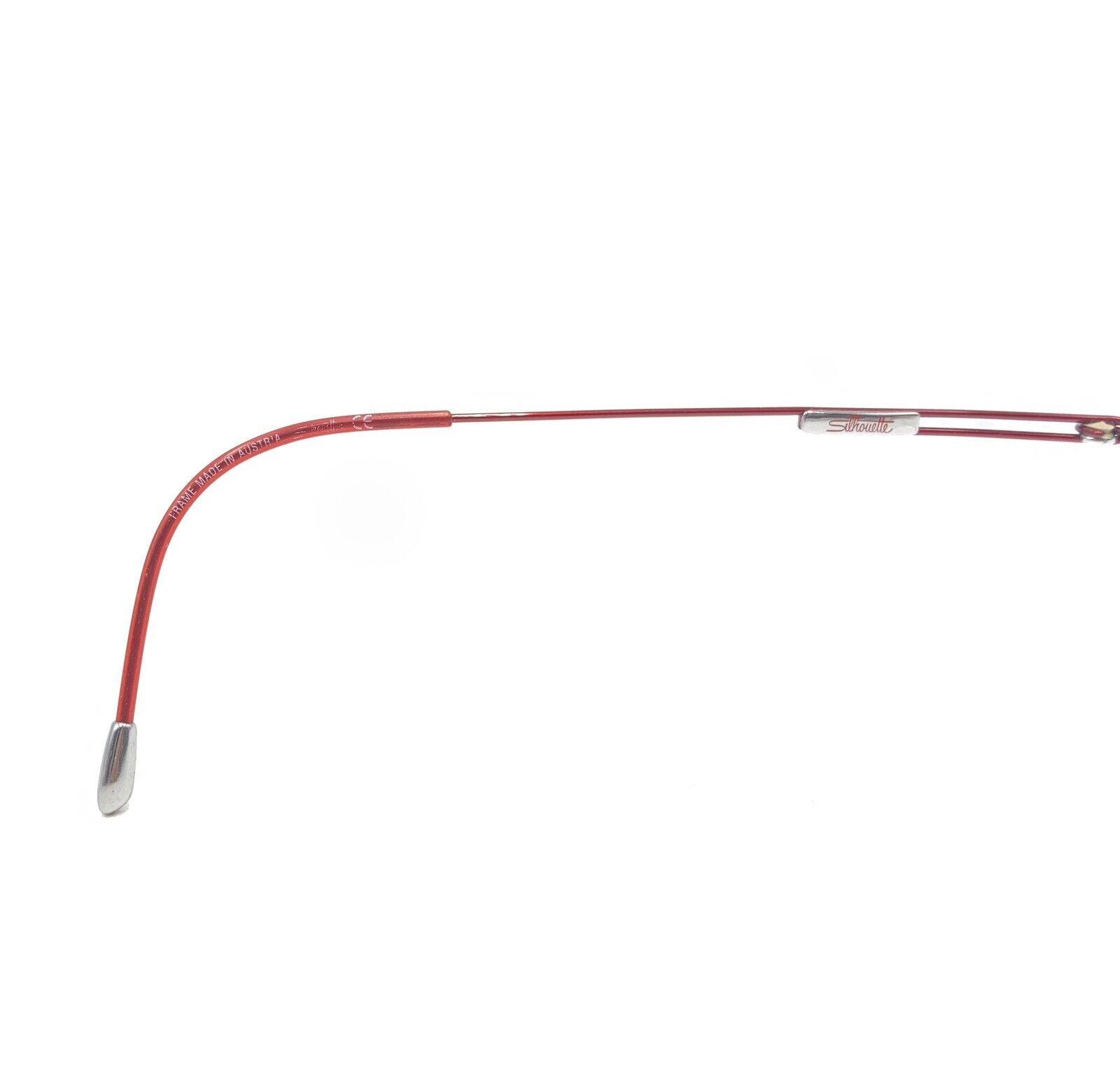 Silhouette 7534 40 6079 Titanium Red Rimless Eyeglasses  display picture 2