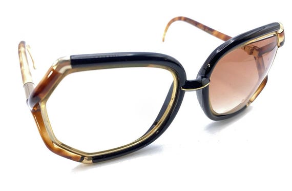 Ted lapidus French sunglasses shade 1970s Ted Lapidus Paris Nude and Clear Oversized Sunglasses  main image 4