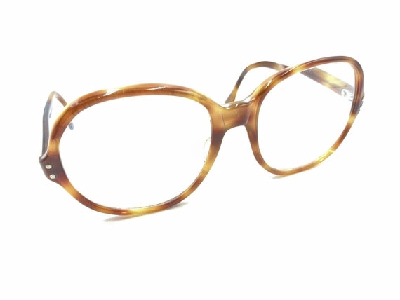 Vintage Tortoise Brown Oversized Square Eyeglasse… - image 1