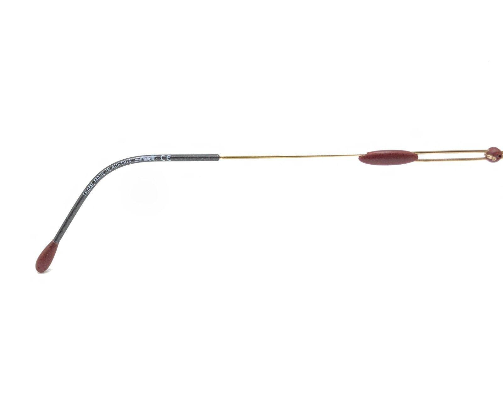 Silhouette M7374 /20 V6054 Brown Gold Rimless Eyeglasses 