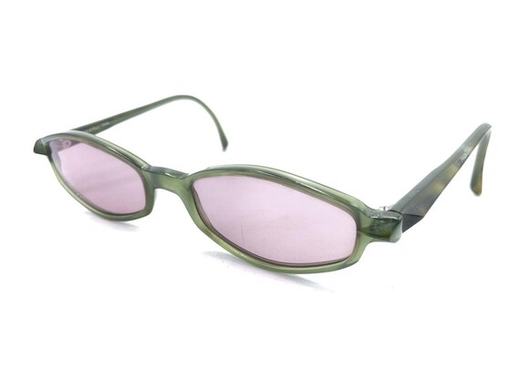 Face A Face Translucent Green Oval Eyeglasses Fra… - image 8