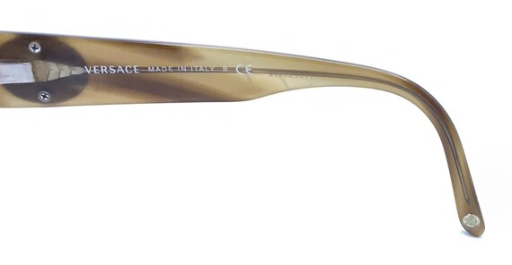 Versace Mod Translucent Brown Rectangle Eyeglasse… - image 10
