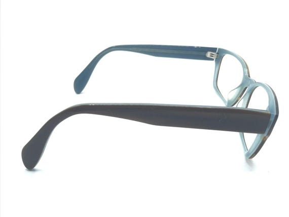Oliver Peoples Brown Blue Rectangular Eyeglasses … - image 4