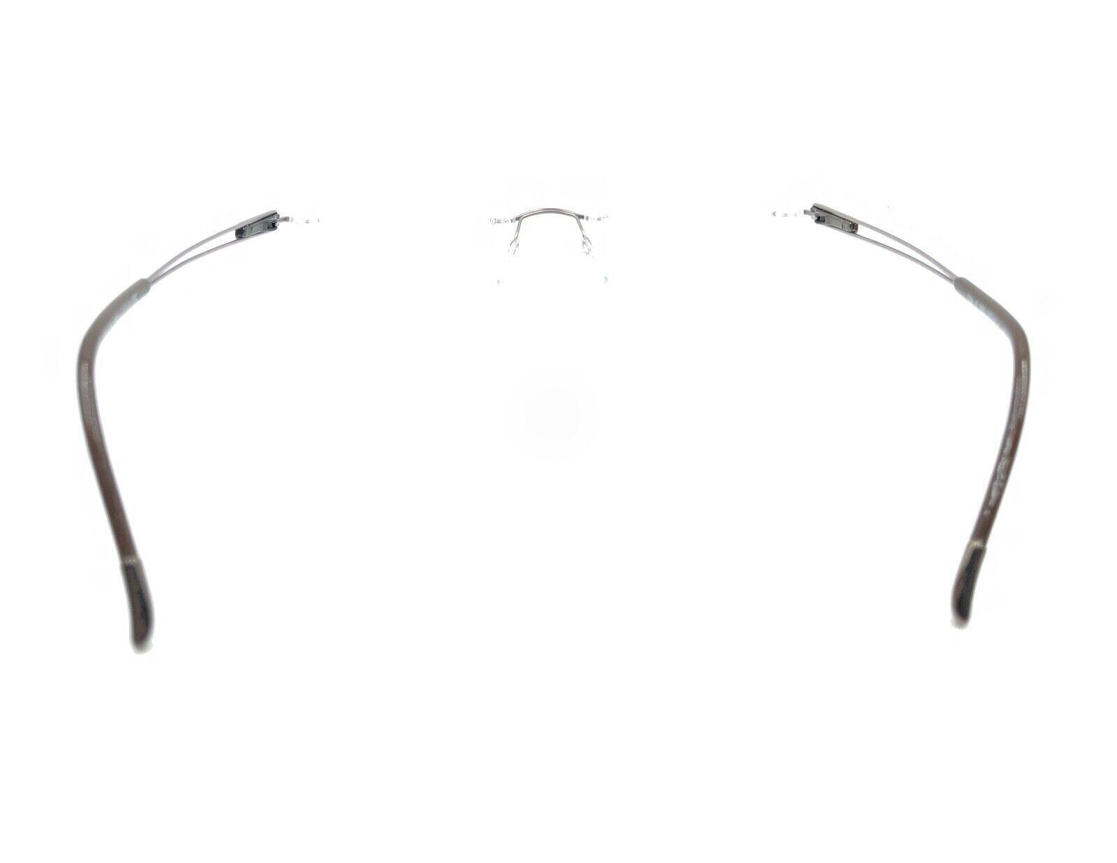 Silhouette 6738 40 6056 7661 Titanium Brown Rimless Eyeglasses Frames 52-17 140 Silhouette Eyeglasses 6781 40 6054 Titan Brown Rimless Frame  main image 2