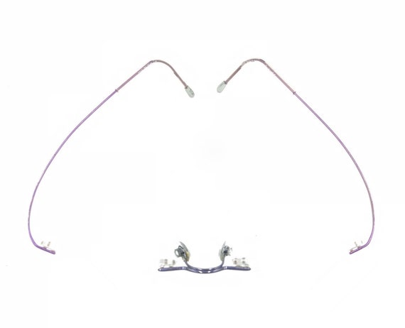 Silhouette 5515 70 3540 Titanium Purple Rimless E… - image 3