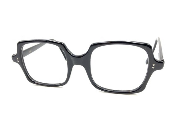 Vintage Black Square Eyeglasses Frames 135 USA De… - image 8