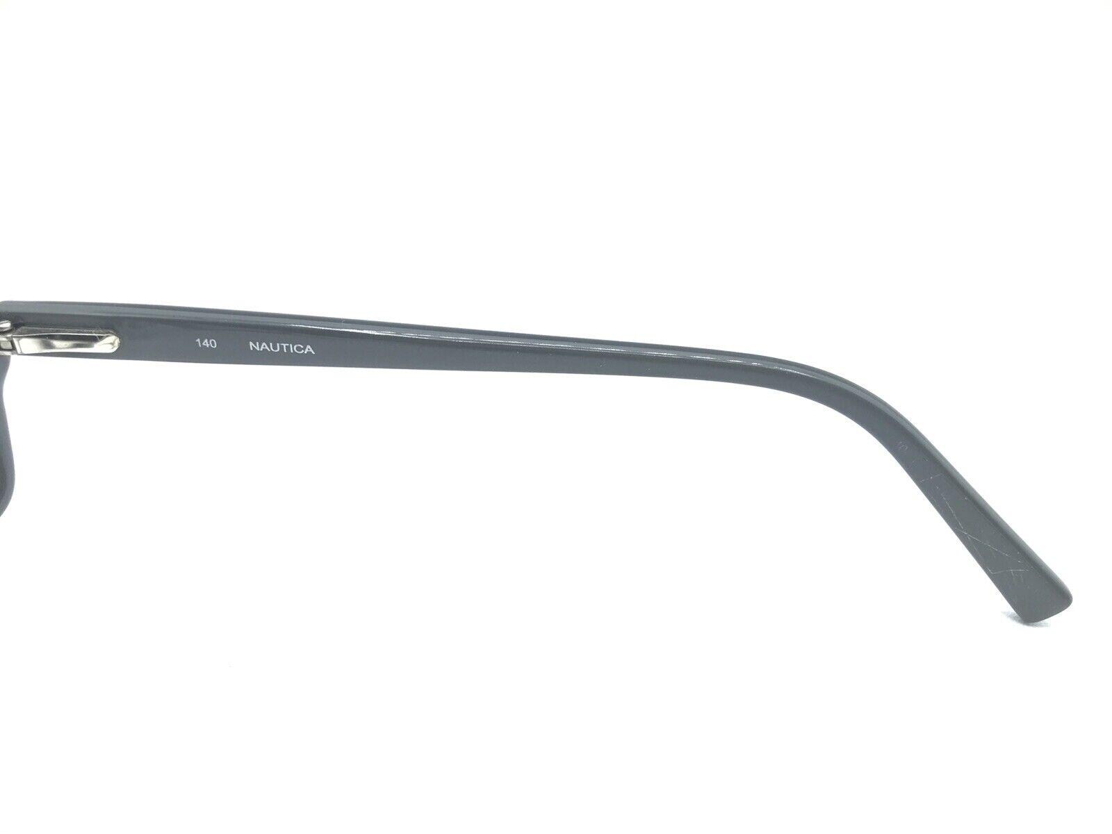 Nautica Gray Black Rectangle Eyeglasses Frames 140 Men Women Sport